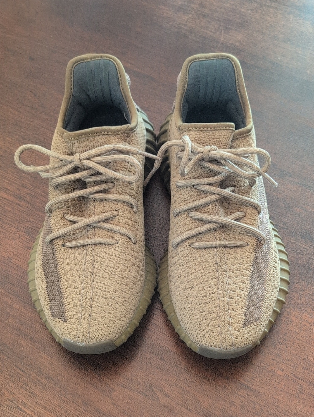 Yeezy Adidas Boost Knit Lace-Up Sneakers in Earth Colorway